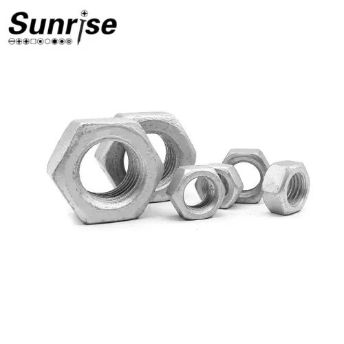 Issiq daldırma galvanizli uglerodli po'latdan olti burchakli yong'oq 4.8-sinf 8.8